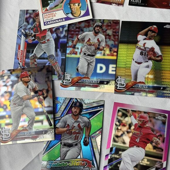 St. Louis Cardinals 40 Card Lot NM HOF Chrome Refractors 2021 Molina O’Neill RC - Picture 4 of 12